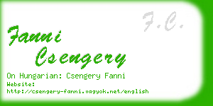 fanni csengery business card